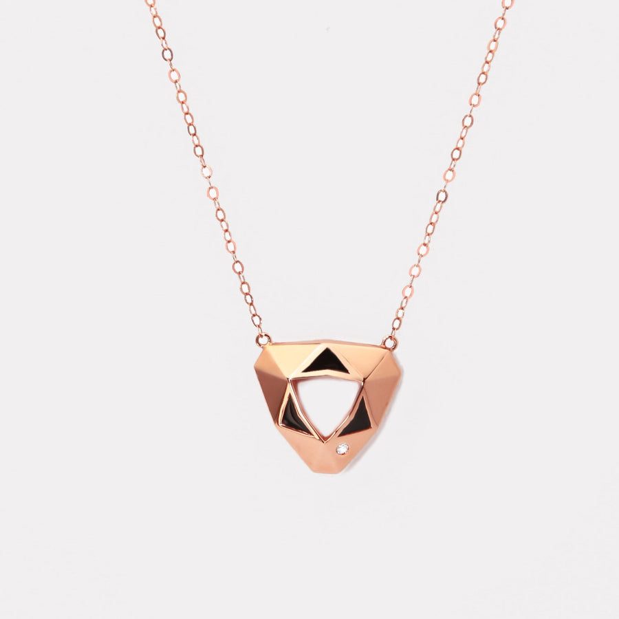 Double Sides Iron Polyhedron Necklace - NBY19814