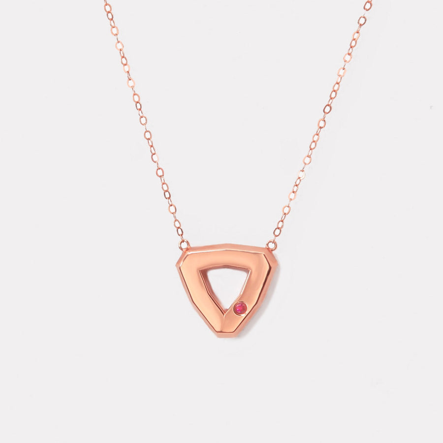 Double Sides Iron Polyhedron Necklace - NBY19814