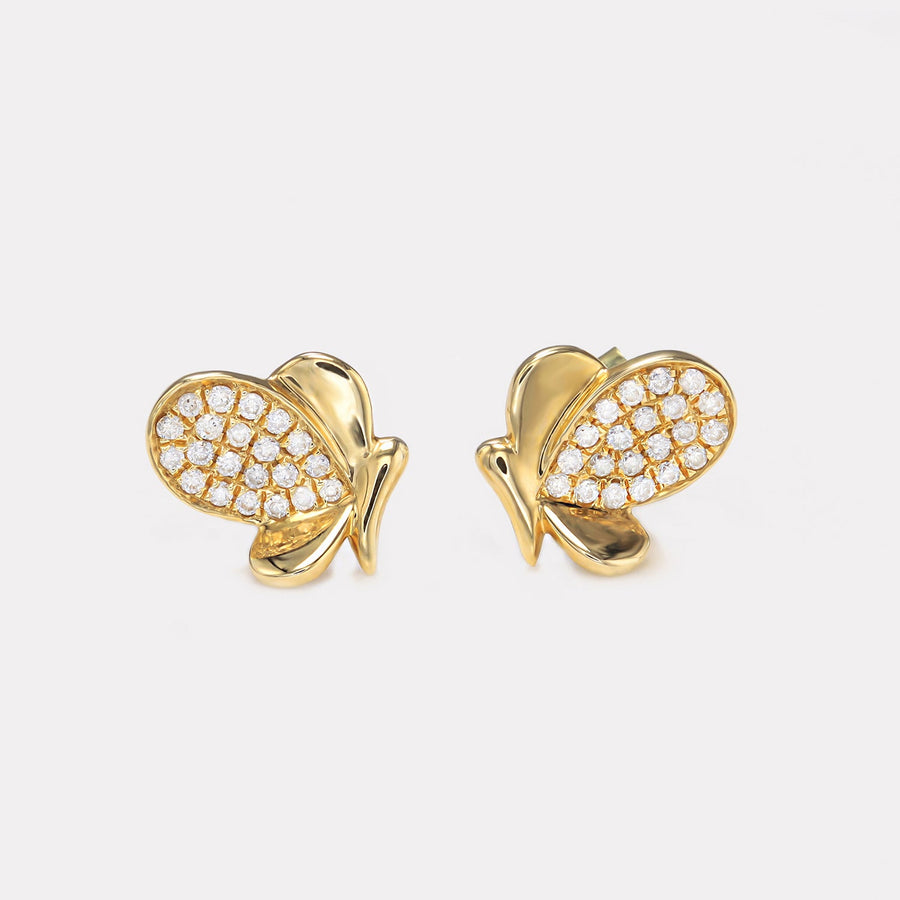 Mini Butterfly Diamond Studs - EDD17042