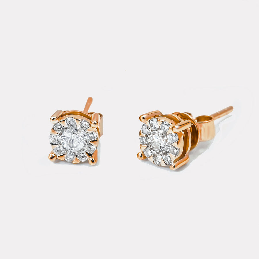 Classic four Claws Diamond Studs - EDD16032