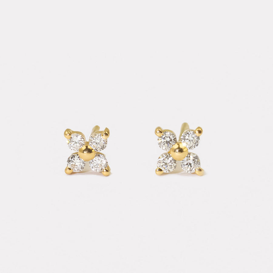 Mini Flower Diamond Studs - EDD20079