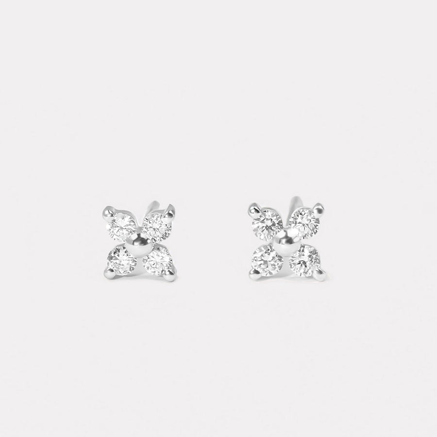 Mini Flower Diamond Studs - EDD20079