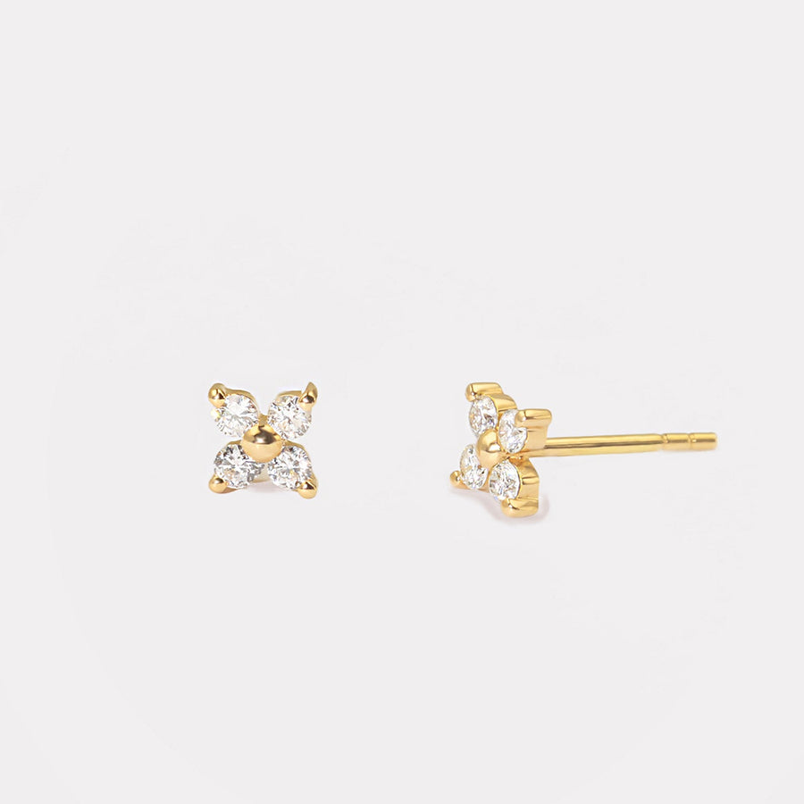 Mini Flower Diamond Studs - EDD20079