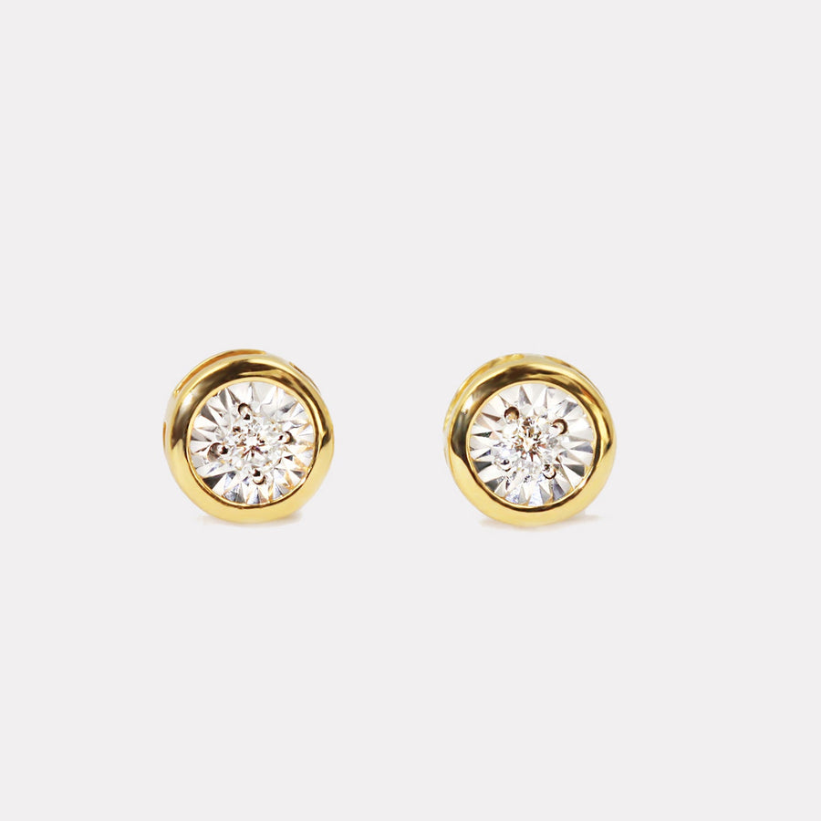 Round Solo Diamond Studs - EDD21002