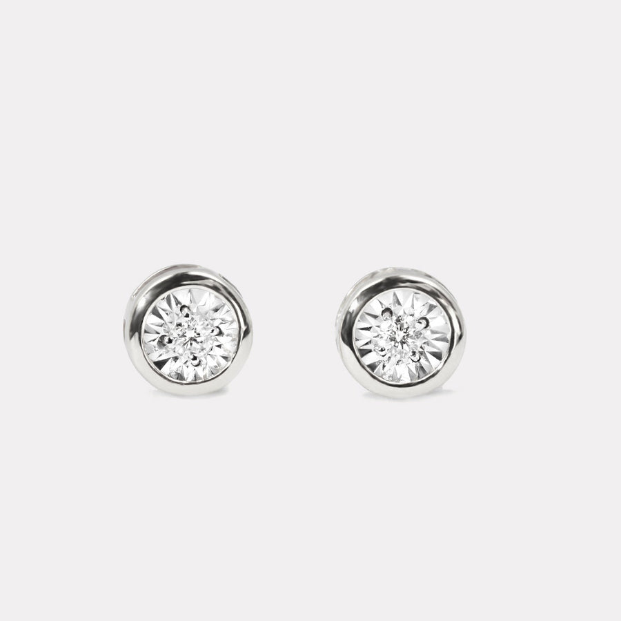 Round Solo Diamond Studs - EDD21002