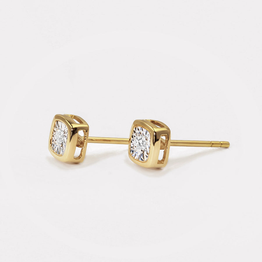 Mini Square Diamond Studs - EDD21004