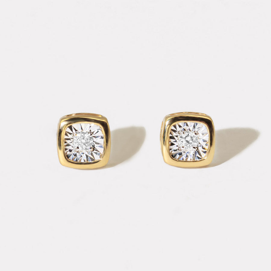 Mini Square Diamond Studs - EDD21004