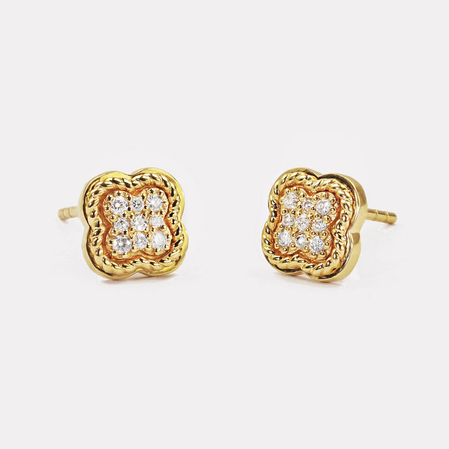 Clover Diamond Studs - EDD21135