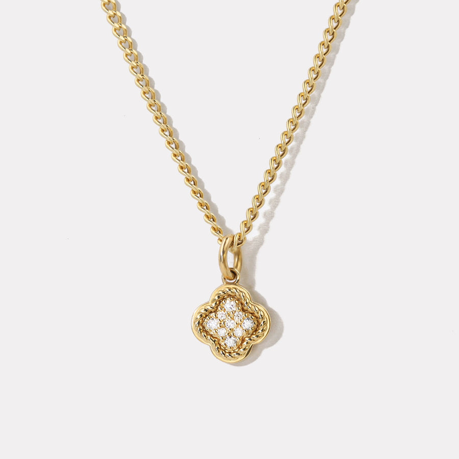 Clover Pavé Diamond Necklace - NDD21135