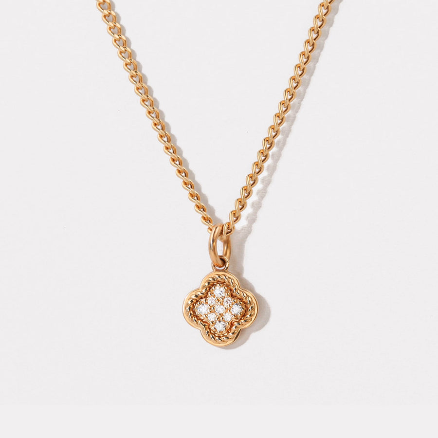 Clover Pavé Diamond Necklace - NDD21135