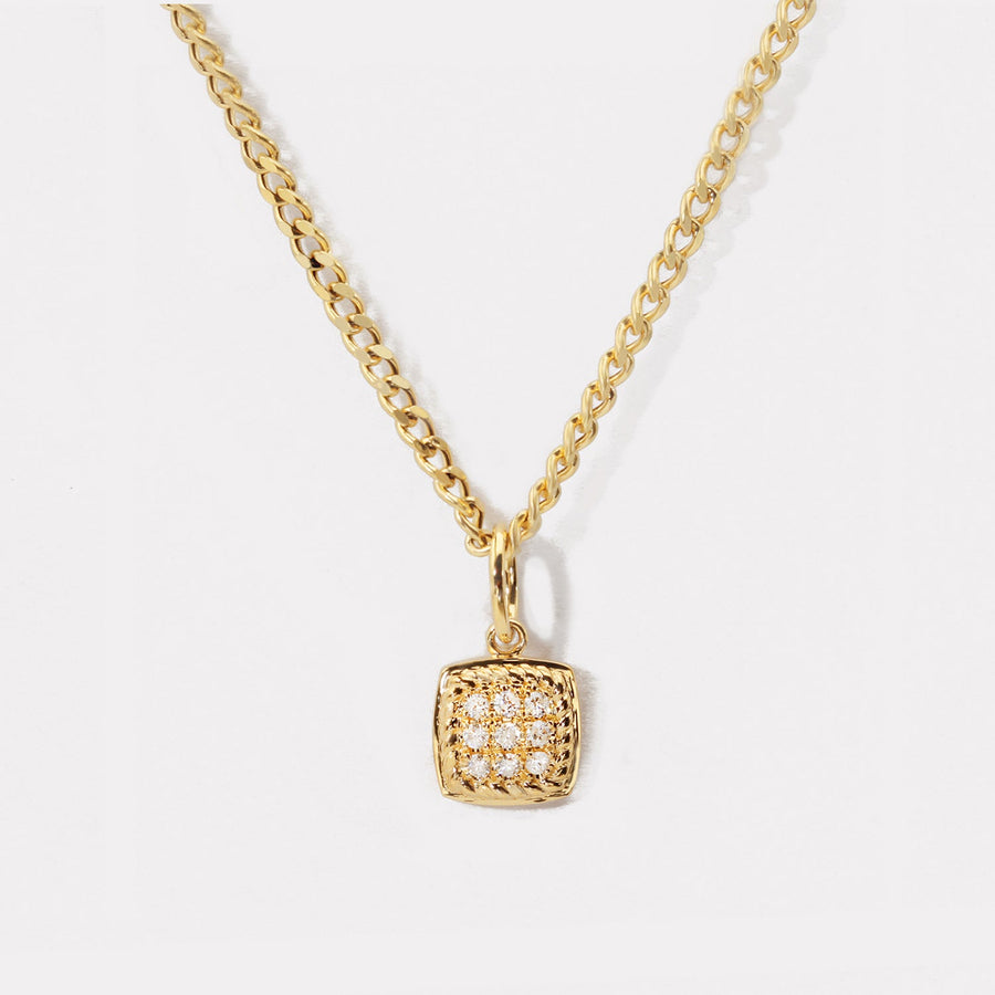 Square Diamond Chain Necklace - NDD21138