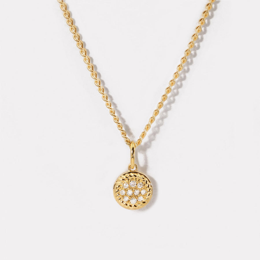 Circle Diamond Chain Necklace -NDD21140