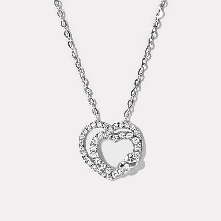 Heart in Heart Diamond Necklace - NDD21183