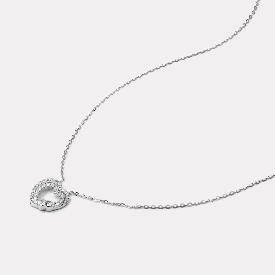 Heart in Heart Diamond Necklace - NDD21183