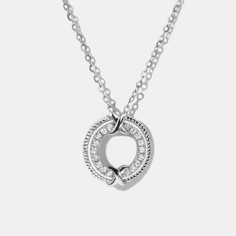 2 Knots Diamond Necklace   - NDD21186