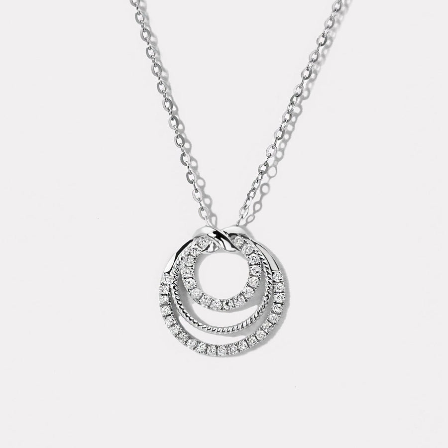 Micro Setting Layer Diamond Necklace -  NDD21187