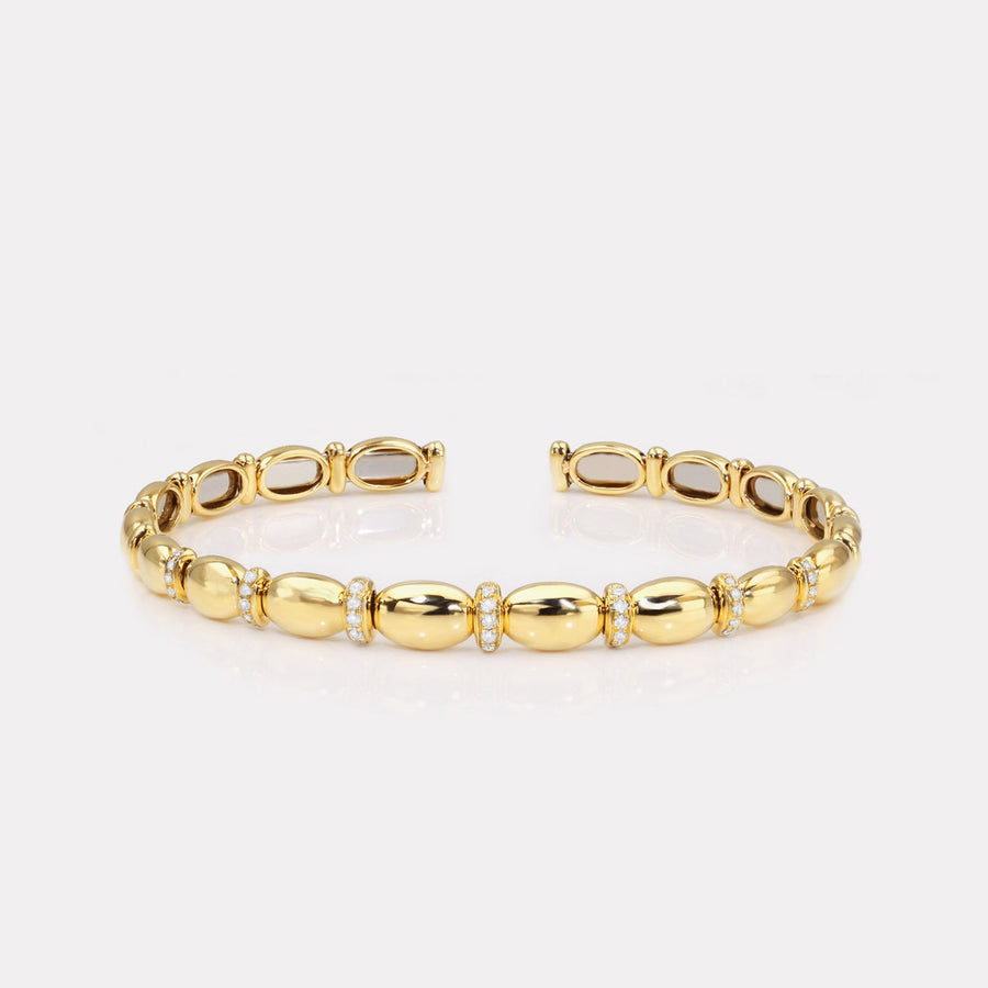 Golden beans Pavé Diamond Bangle - BGTC19312