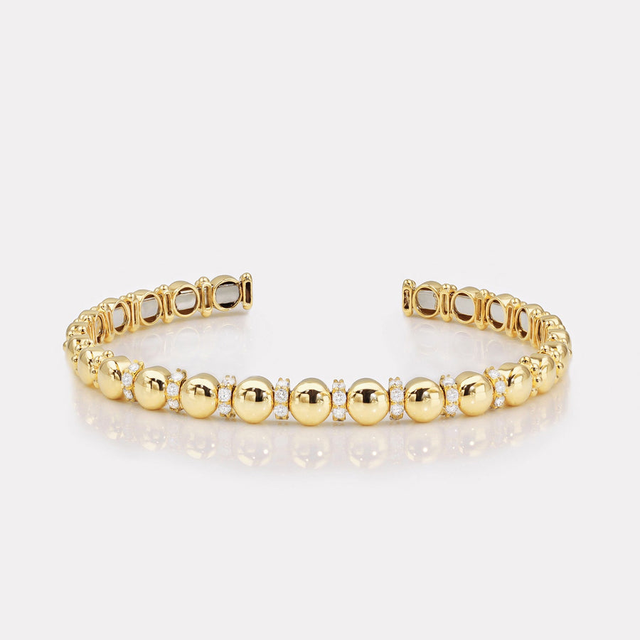 Beaded Pavé Diamond Bangle - BGTC19335