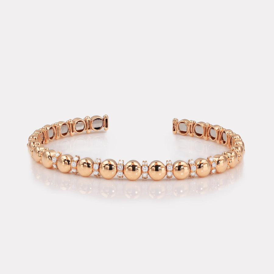 Beaded Pavé Diamond Bangle - BGTC19335