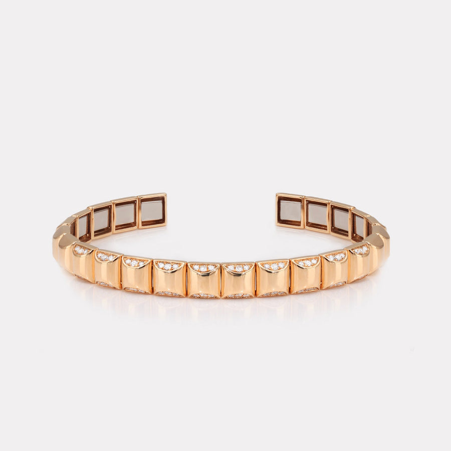 Chocolate Cube Pavé Diamond Bangle - BGTC21101