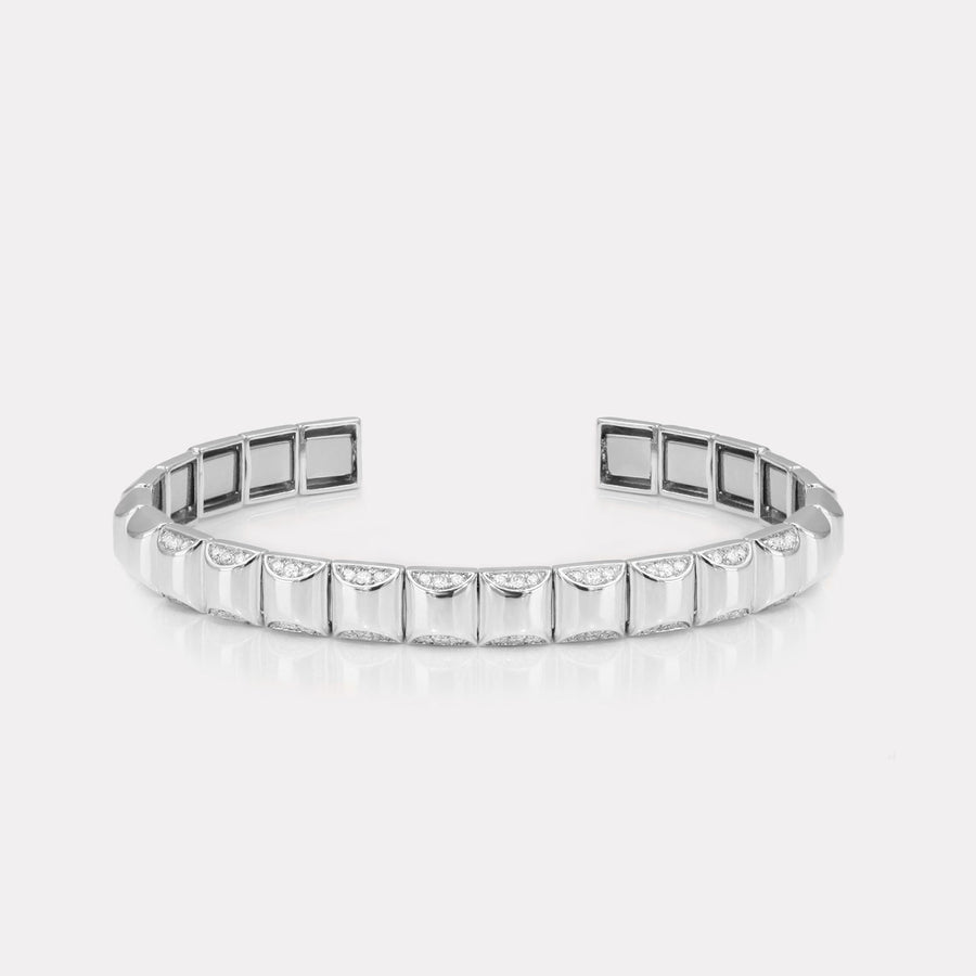 Chocolate Cube Pavé Diamond Bangle - BGTC21101