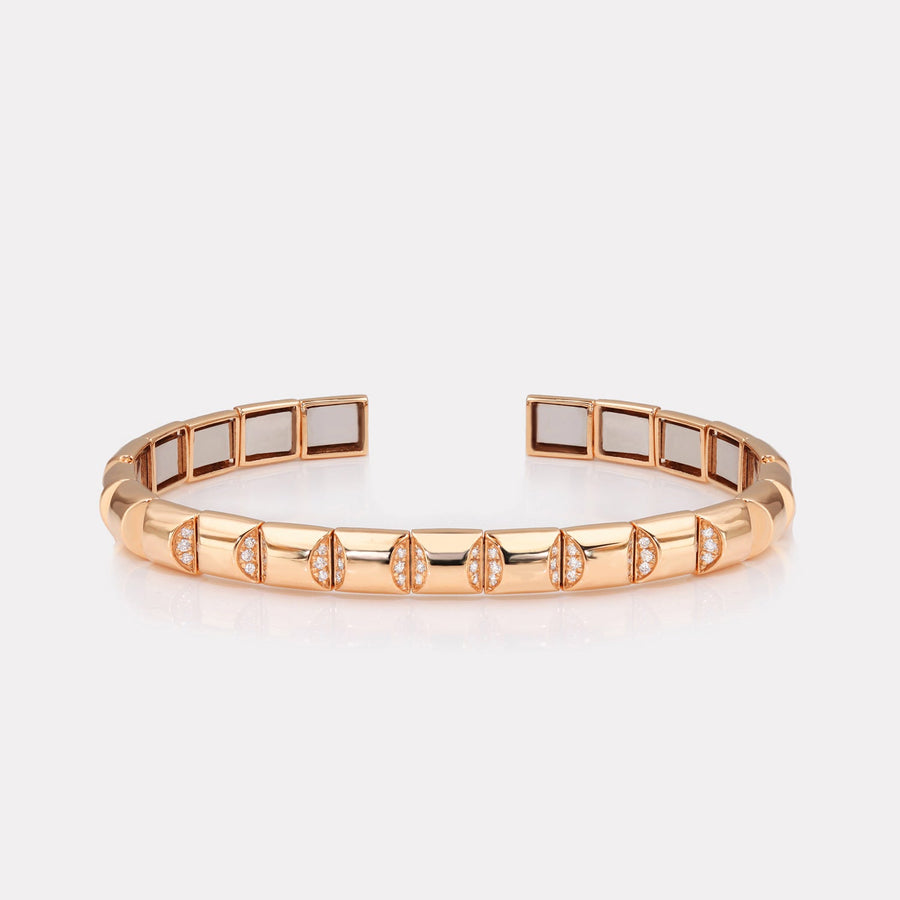 Chocolate Bar Pavé Diamond Bangle - BGTC21103