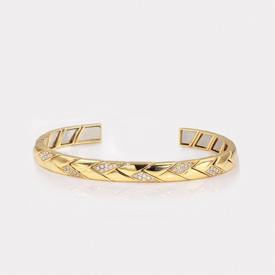 Braided Pavé Diamond Bangle - BGTC21104