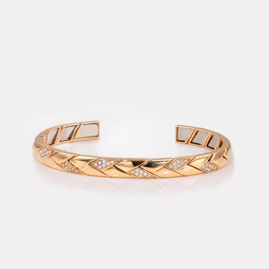 Braided Pavé Diamond Bangle - BGTC21104