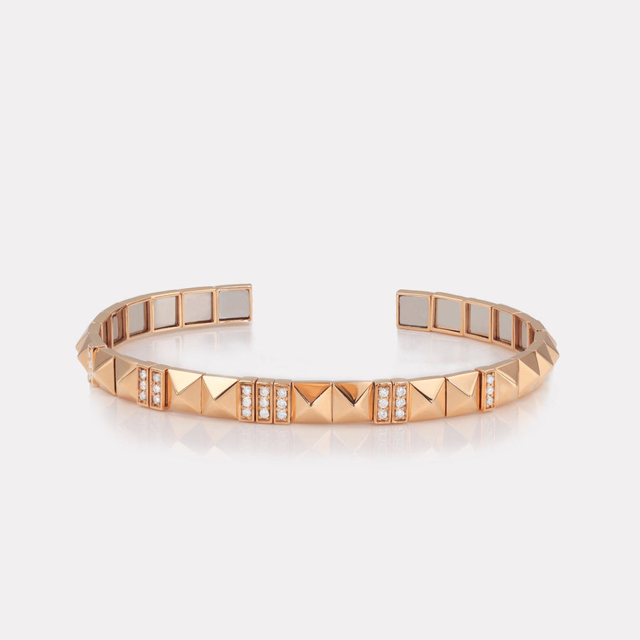 Pyramid Pavé Diamond Bangle - BGTC21110