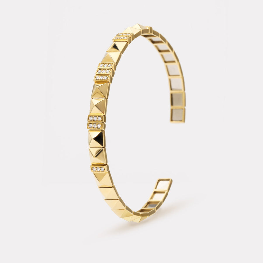 Pyramid Pavé Diamond Bangle - BGTC21110