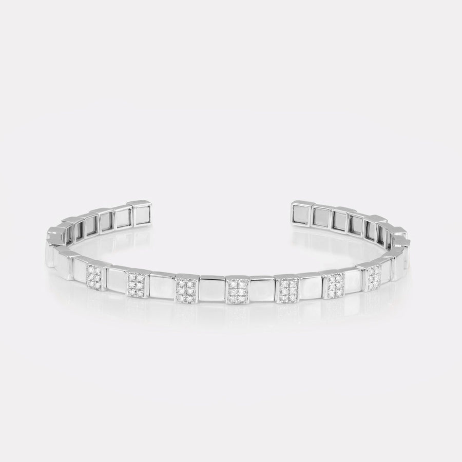 Square Pavé Diamond Bangle - BGTC21111