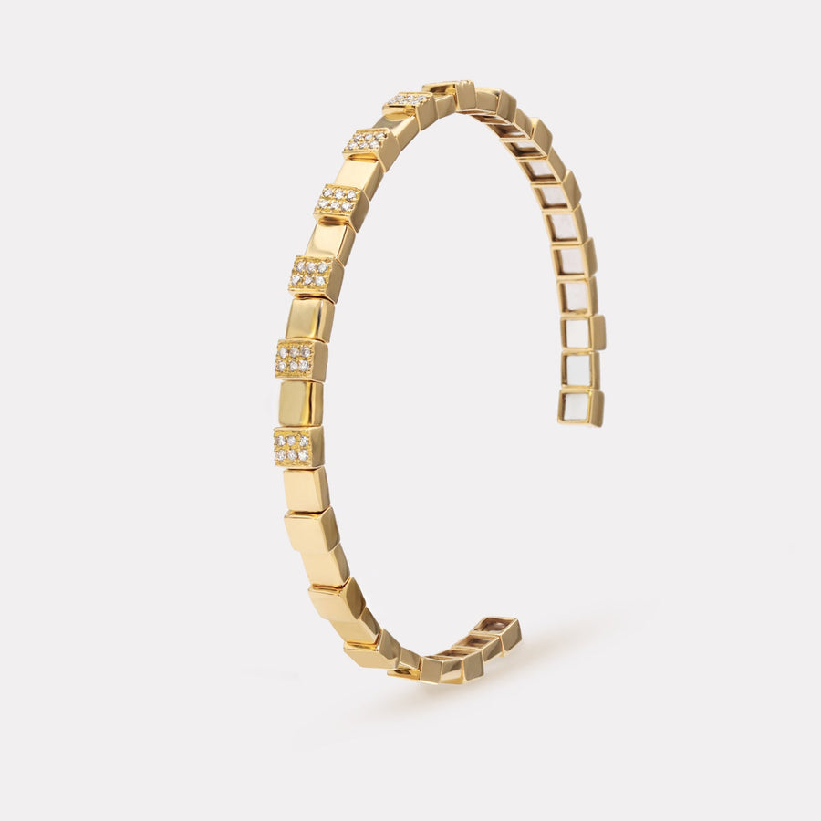 Square Pavé Diamond Bangle - BGTC21111