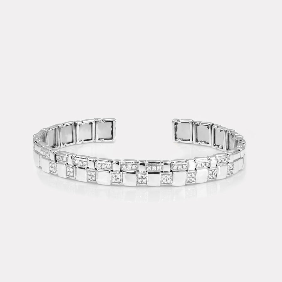 Mosaic Pavé Diamond Bangle - BGTC21115