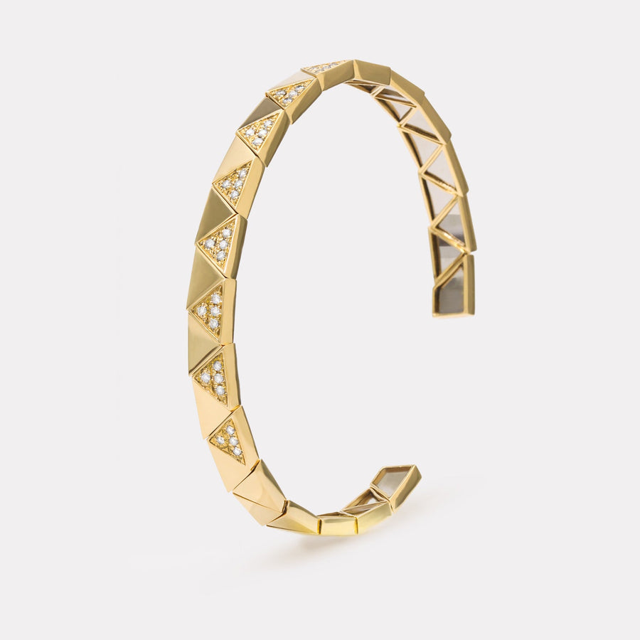 Triangle Pavé Diamond Bangle - BGTC21116