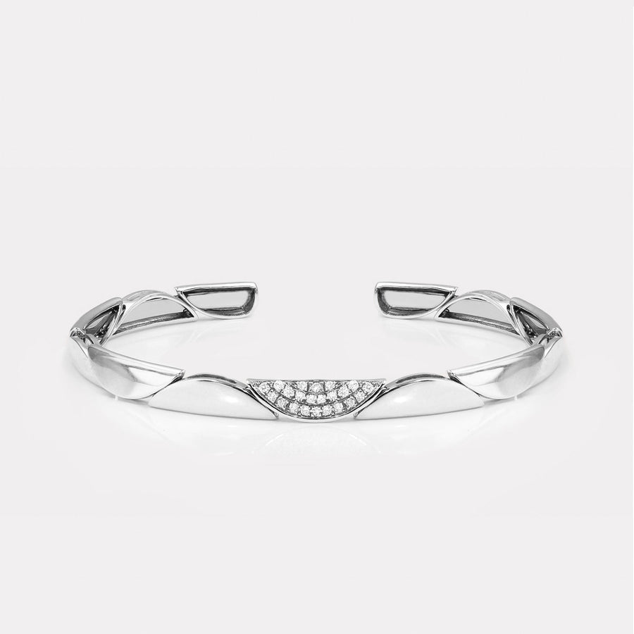 Crescent Pavé Diamond Bangle - BGTC21119