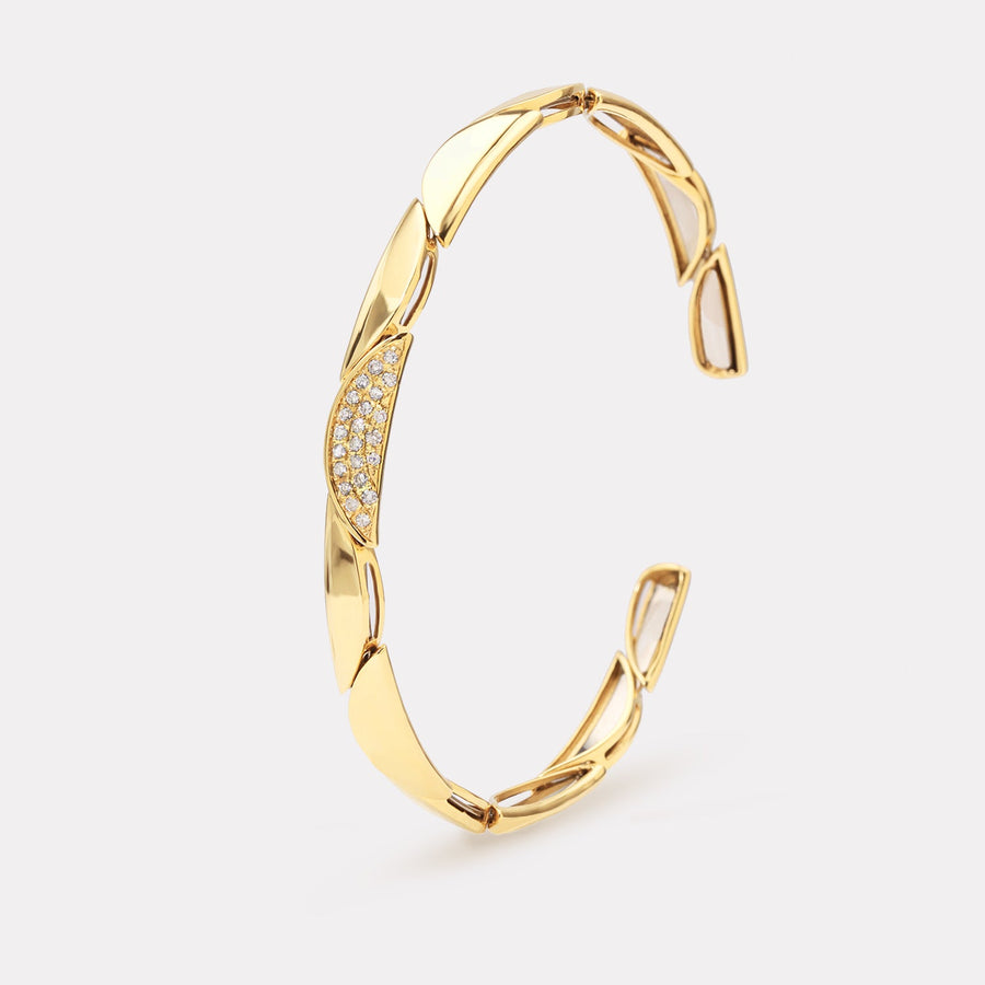 Crescent Pavé Diamond Bangle - BGTC21119