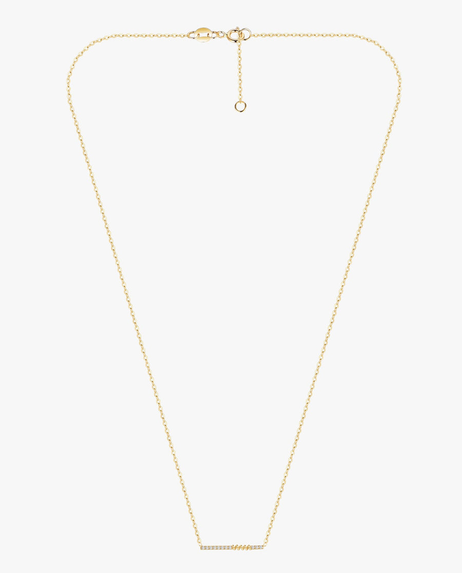 Pavé Diamond Line Necklace - NDD20019