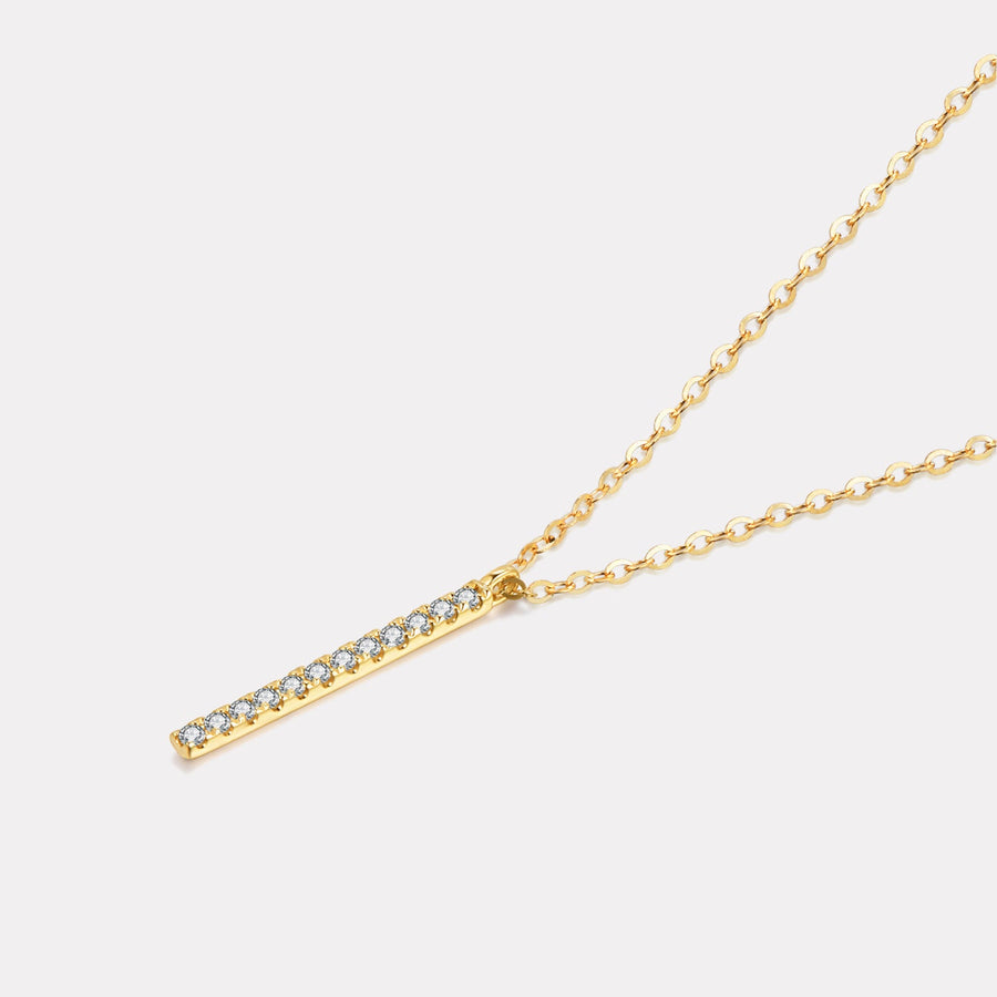 Pavé Diamond Bar Necklace -  NDD20014