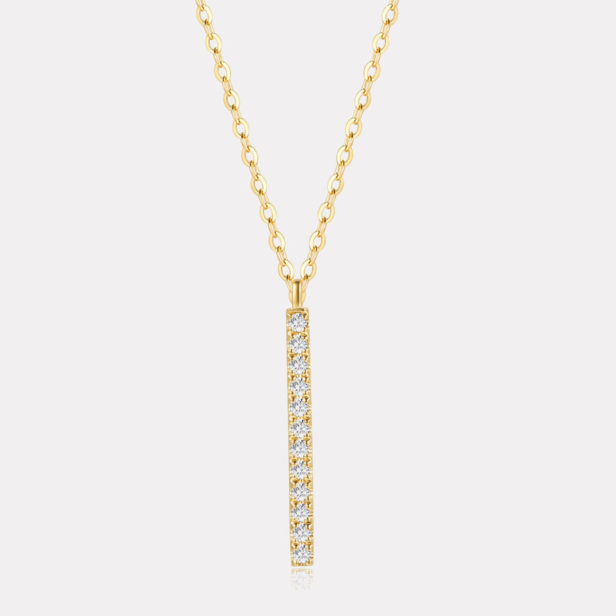 Pavé Diamond Bar Necklace -  NDD20014