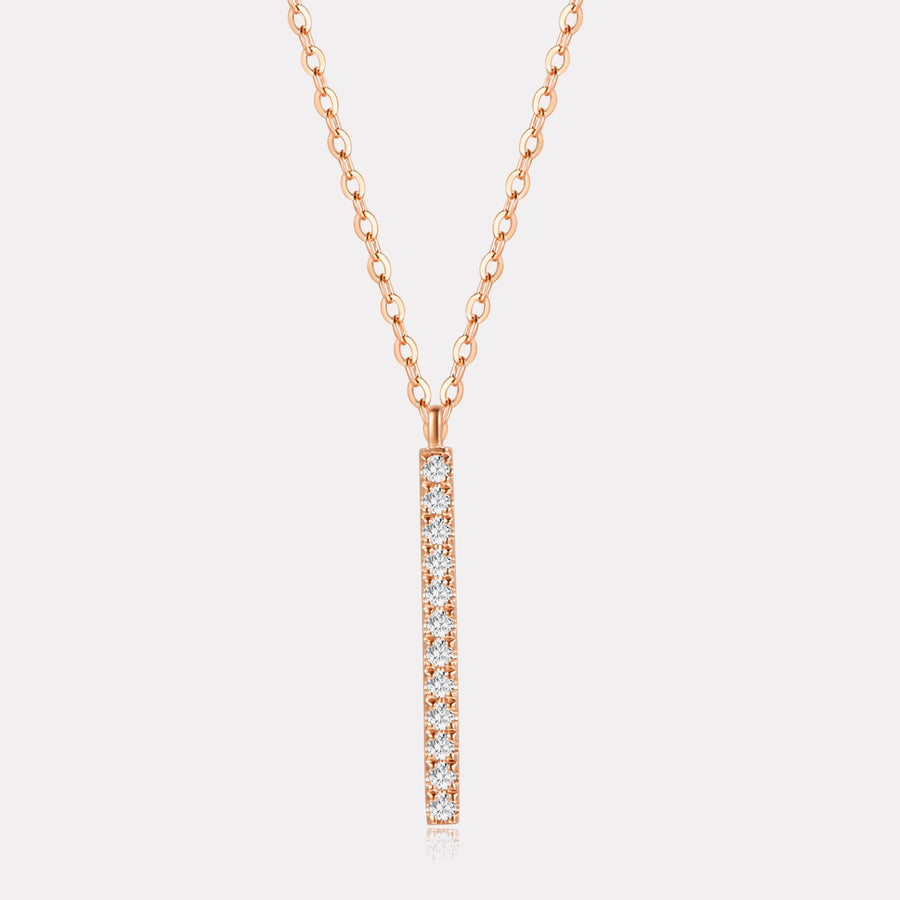 Pavé Diamond Bar Necklace -  NDD20014