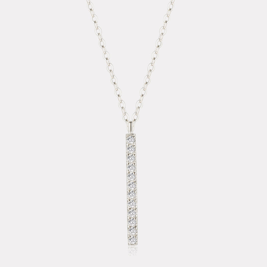 Pavé Diamond Bar Necklace -  NDD20014