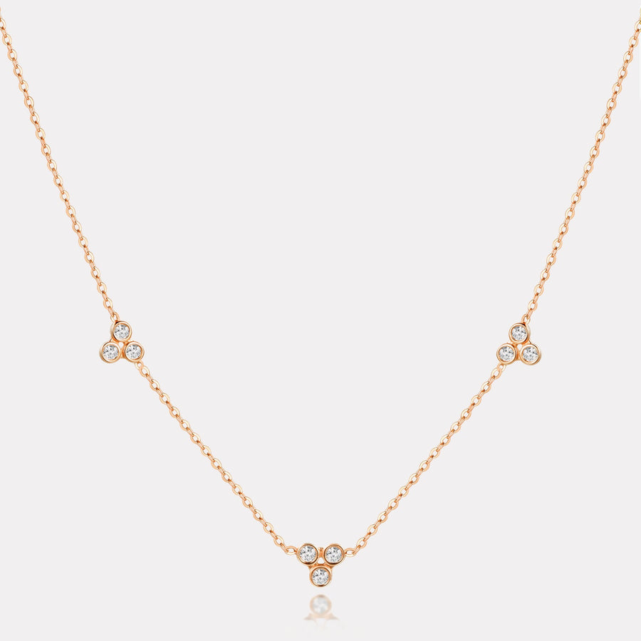 Tri-balls Diamond Necklace - NDD20016