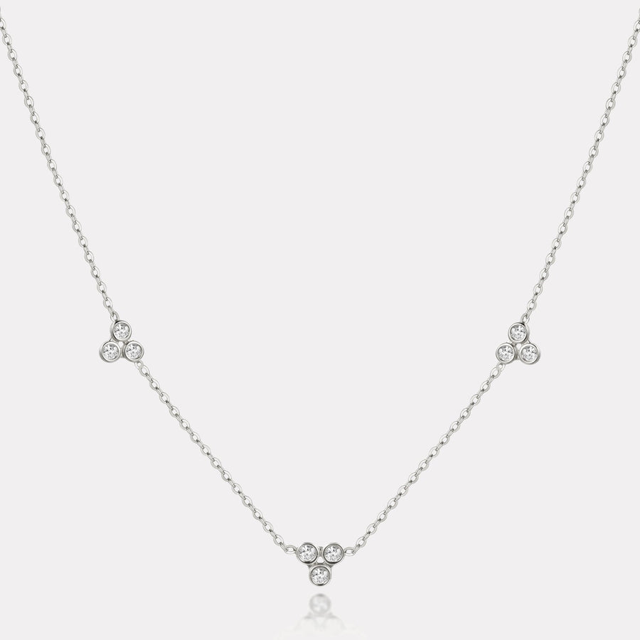 Tri-balls Diamond Necklace - NDD20016