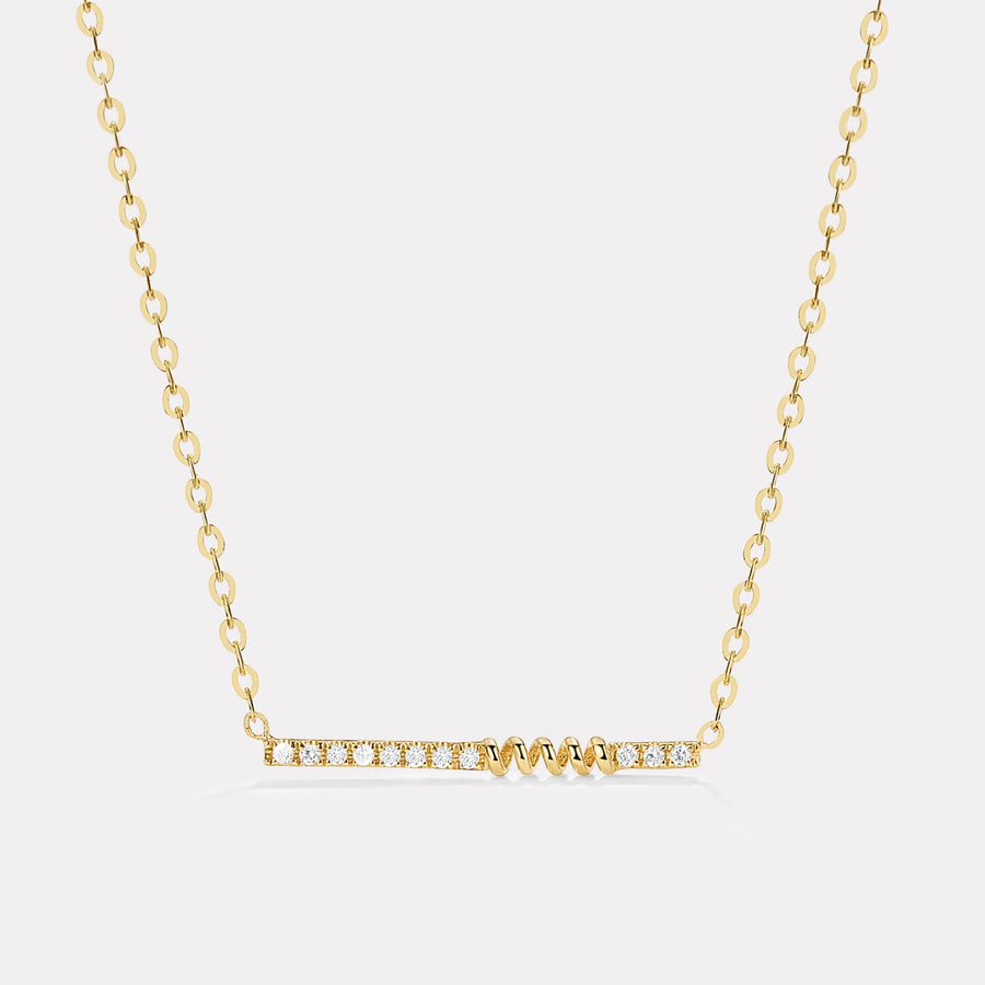 Pavé Diamond Line Necklace - NDD20019