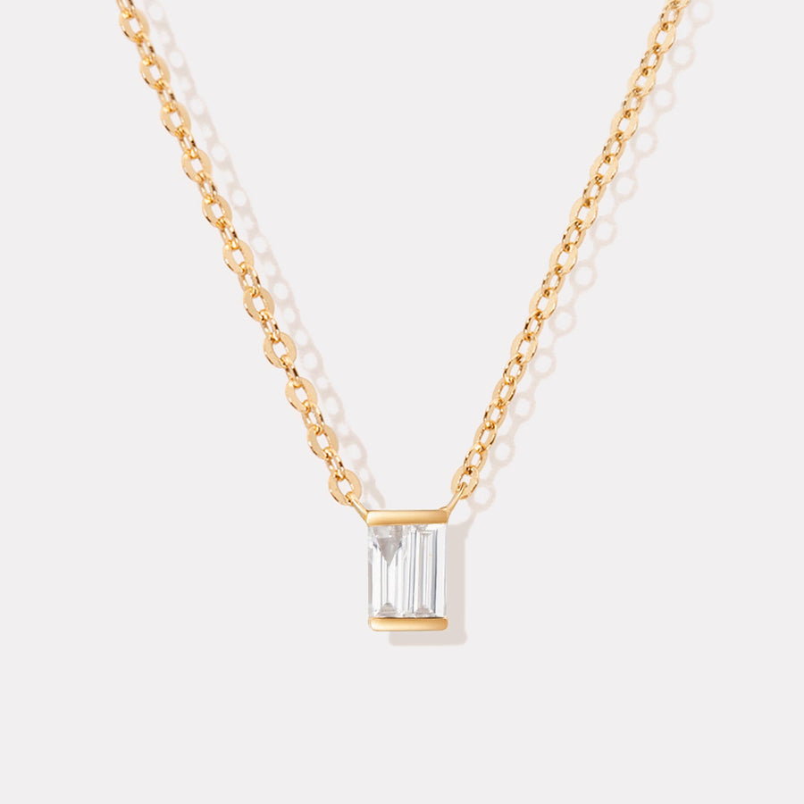 Solo Baguette Diamond Necklace - NDD20025