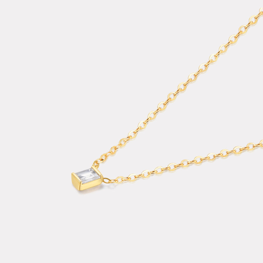 Solo Baguette Diamond Necklace - NDD20025