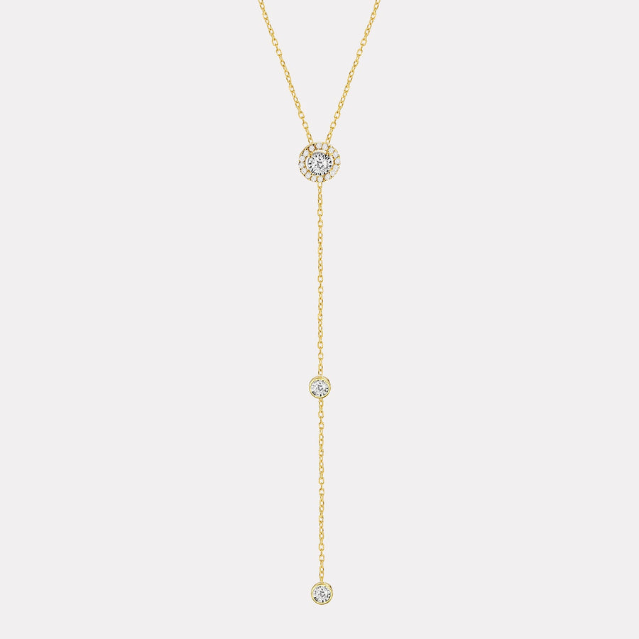 Drop Pavé Diamond Necklace - NDD20107