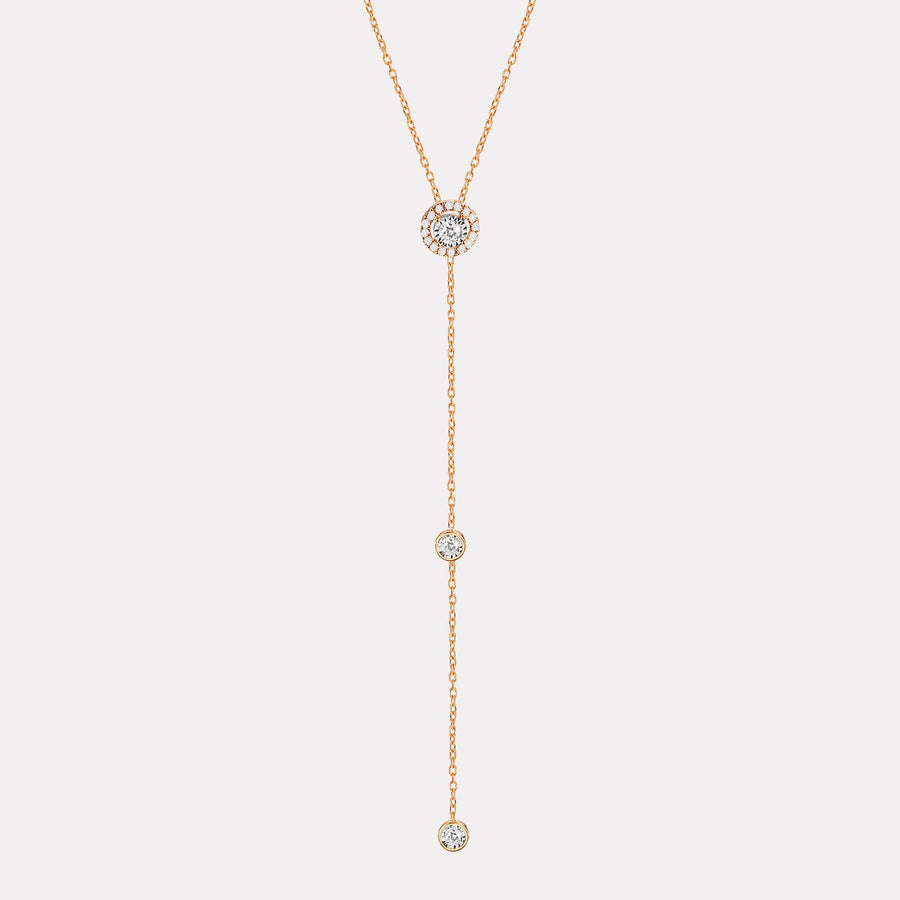 Drop Pavé Diamond Necklace - NDD20107