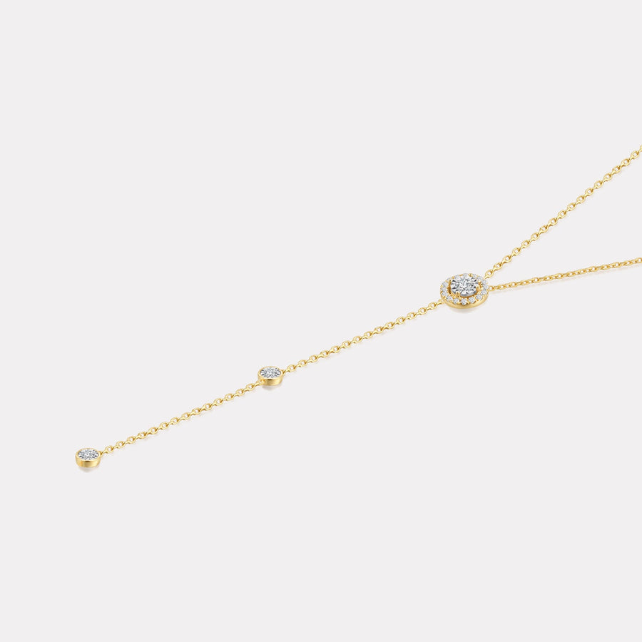 Drop Pavé Diamond Necklace - NDD20107