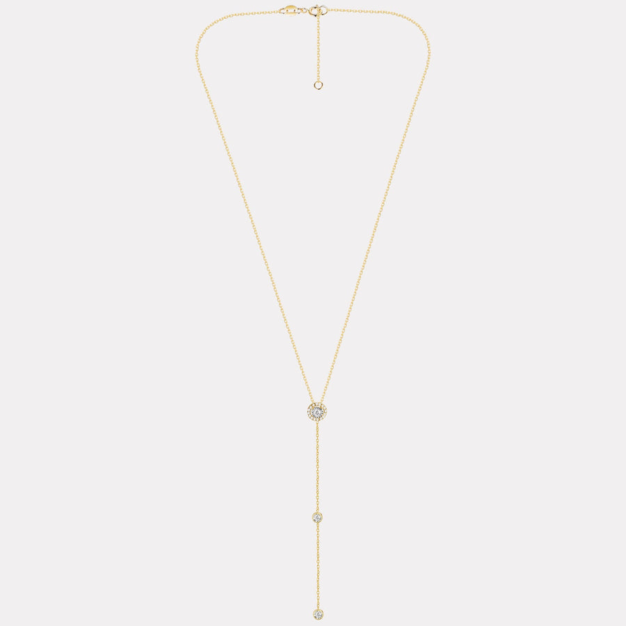 Drop Pavé Diamond Necklace - NDD20107